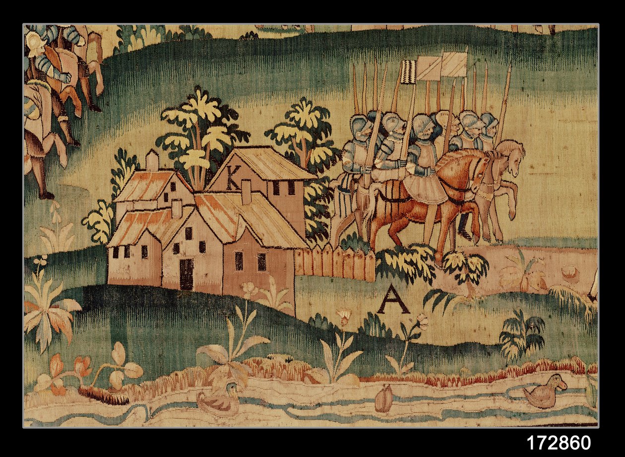 Slaget ved Jarnac, mødet mellem de to hære den 13. marts 1569 (detaljer) af French School