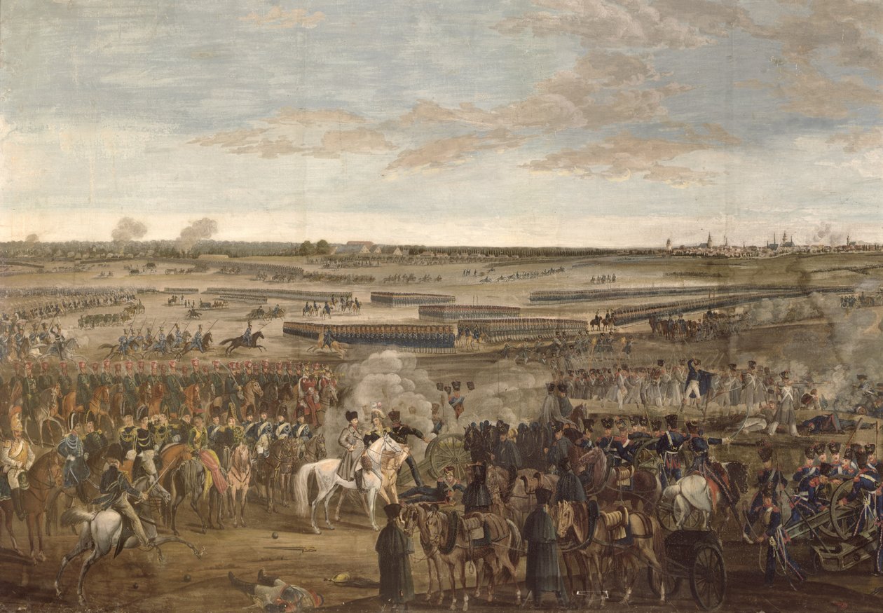 Slaget ved Leipzig, detalje af Napoleon i forgrunden, 18. oktober 1813 (se 203343) af French School