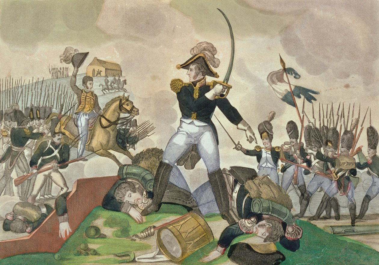 Slaget ved Waterloo, 18. juni 1815 af French School