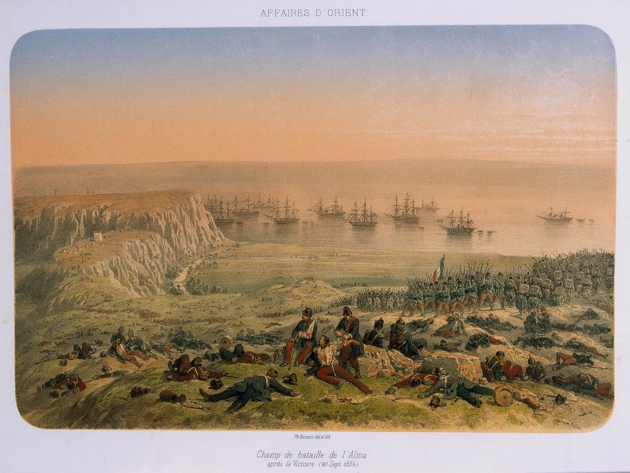 Slagmarken ved Alma efter sejren, 20. september 1854 af French School