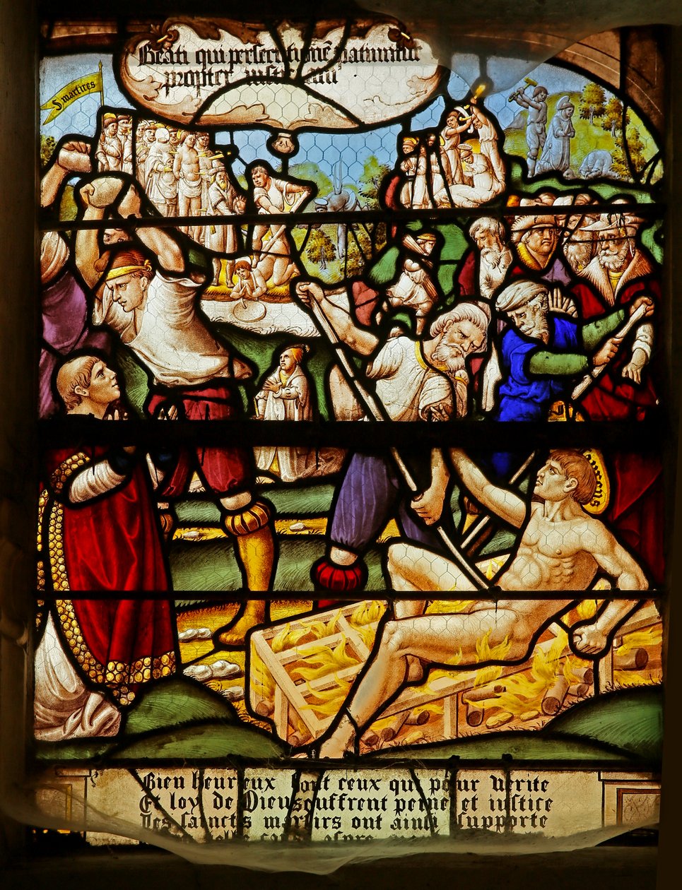 Saligprisningerne: Salige er de, der lider forfølgelse for retfærdighedens skyld: St. Stephens og St Laurence