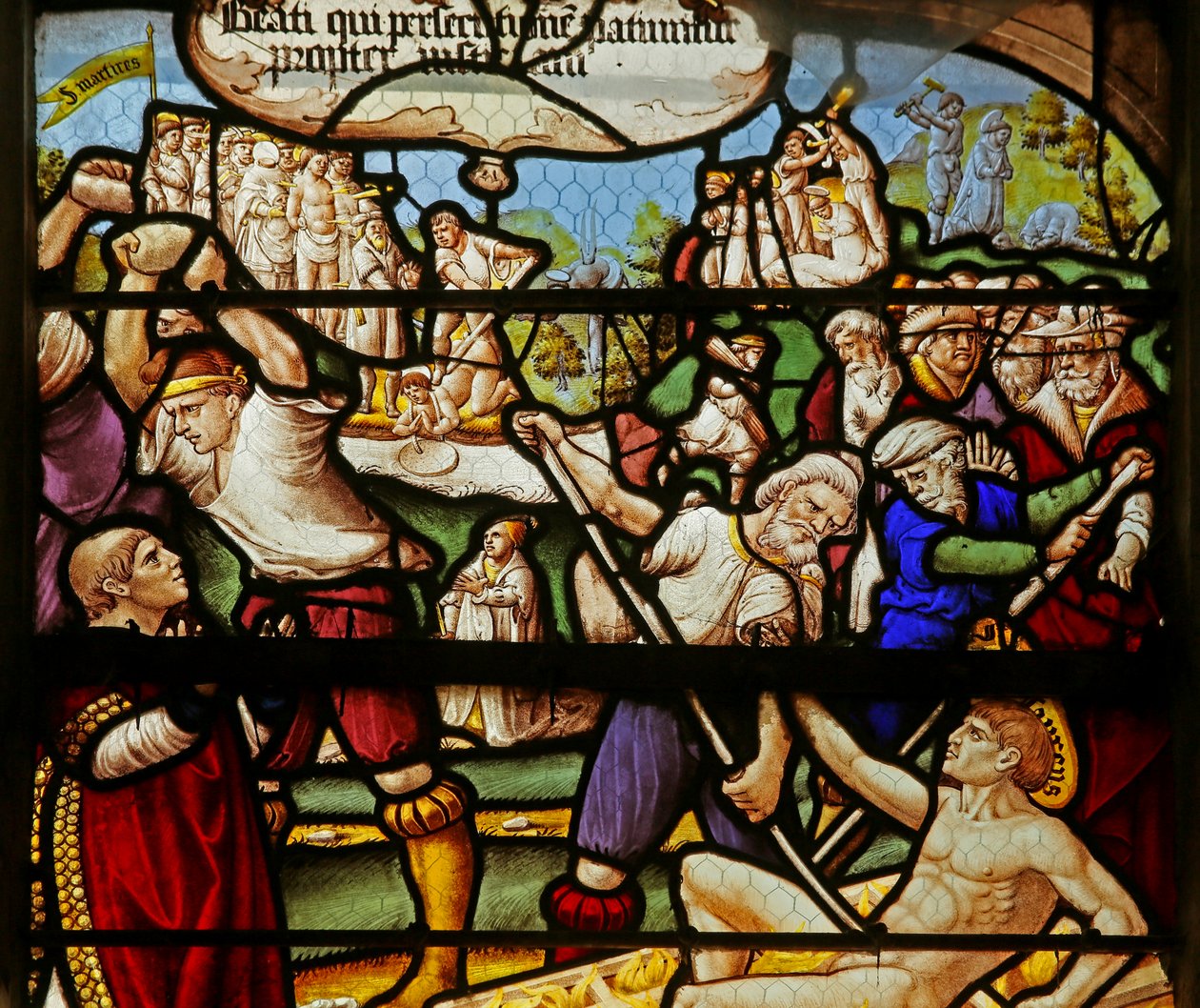 Saligprisningerne: Salige er de, der lider forfølgelse for retfærdighedens skyld: St. Stephens og St Laurence