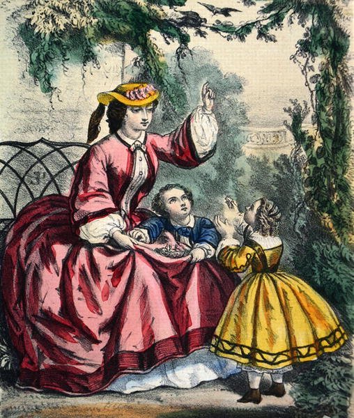 Fuglereden (farve litho) af French School