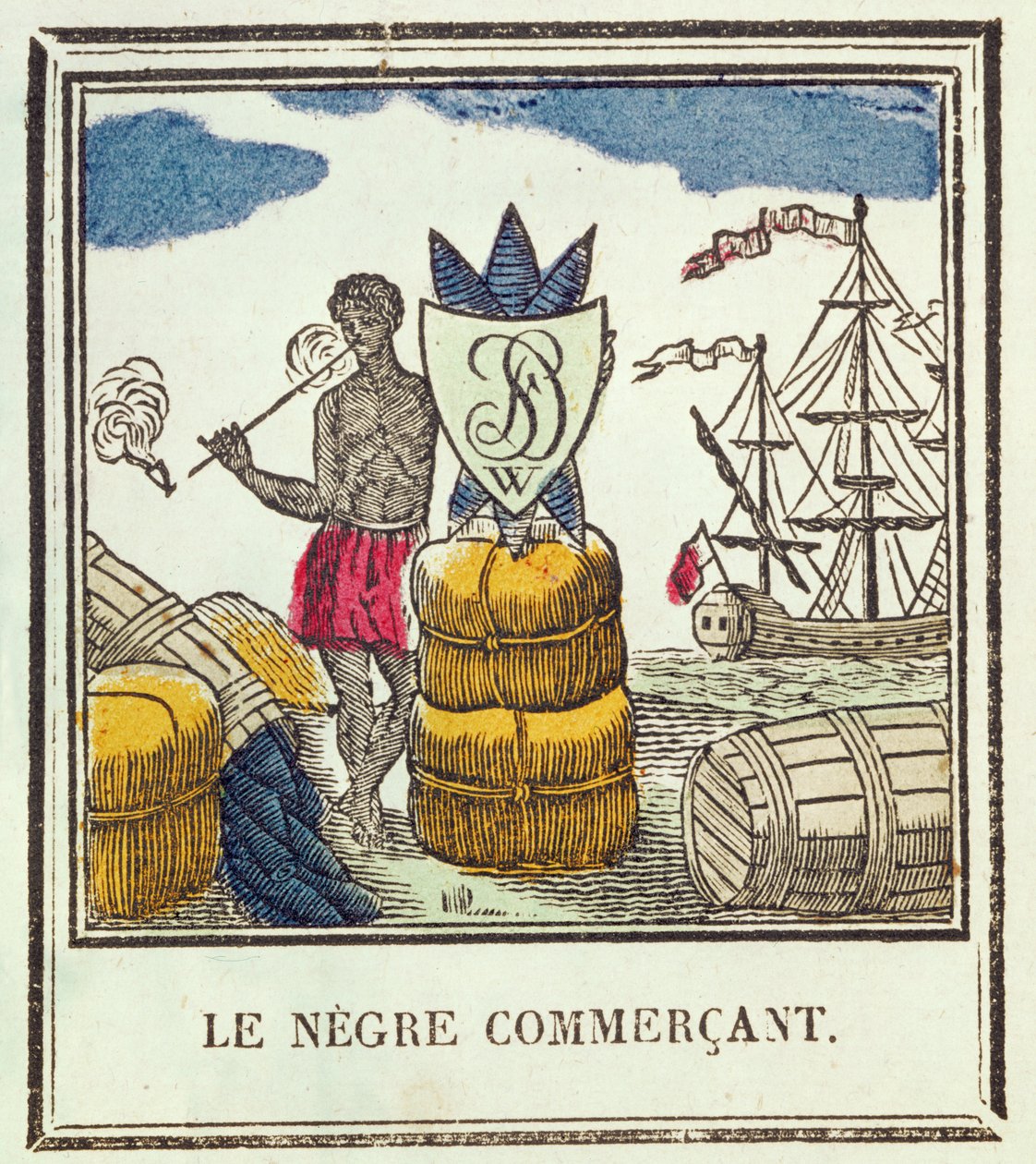 The Black Trader, plade 529 fra Les Petits Metiers (xylograf) af French School