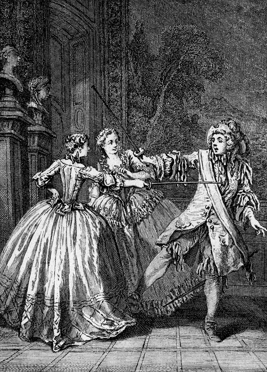 The Bourgeois Gentleman, illustration fra en værkbog af Moliere, 1896 af French School