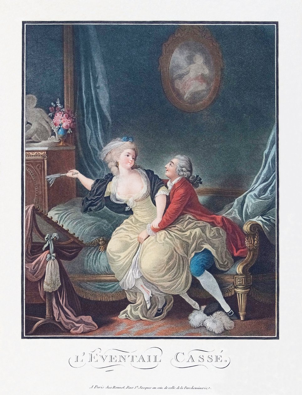 Den ødelagte fan. Seksuel forførelse. 1700-tallet. af French School