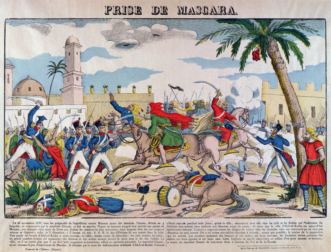 Capture of Mascara af franskmændene under kommando af Bertrand Clauzel i 1835 af French School