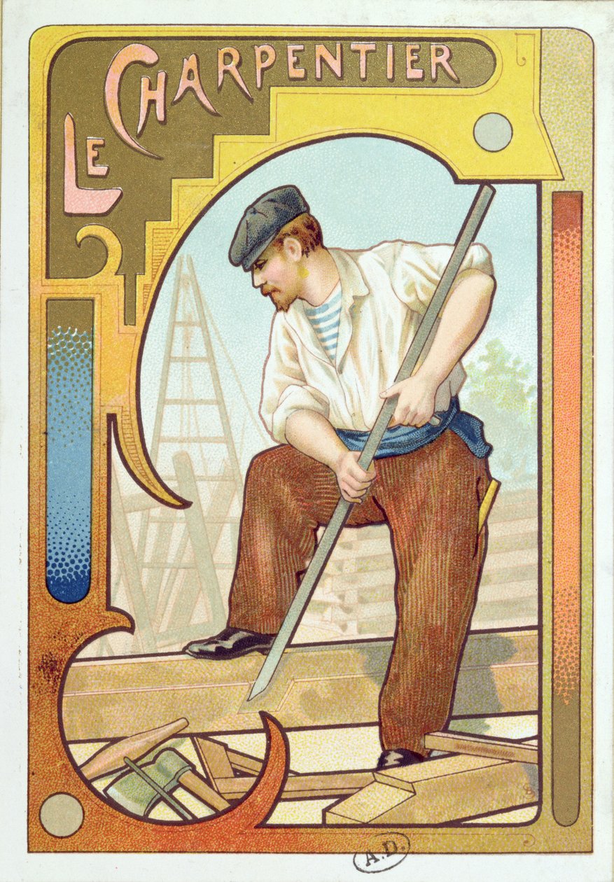 Tømreren, ca. 1899 af French School