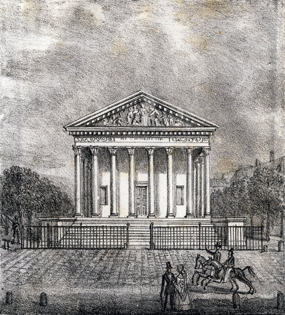 Madeleinekirken - "Alphabet Picturesque des Monumens de Paris" ca. 1840 (kobberstik) af French School
