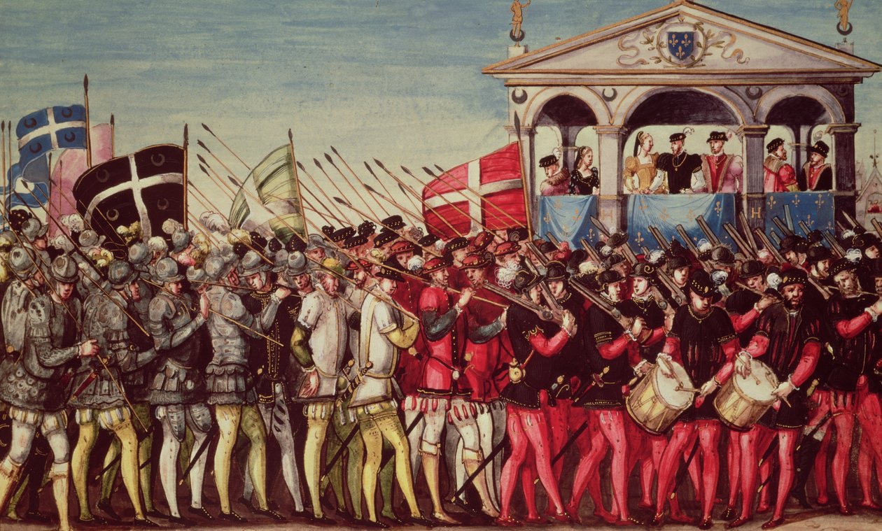 Trommeslagere og soldater ved Henri II