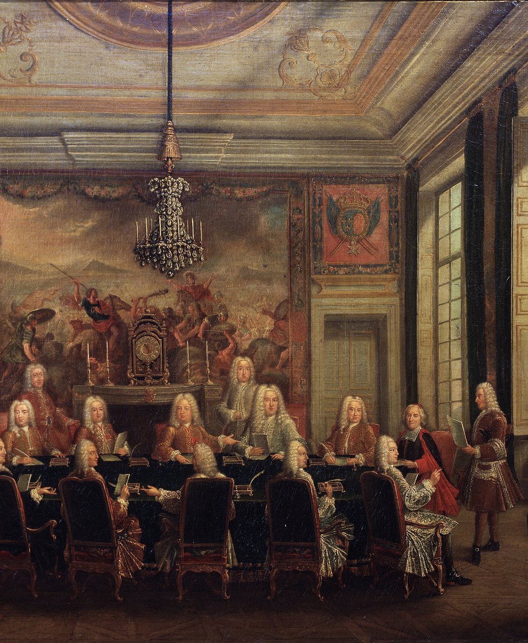 Regencyrådet for mindretallet af Ludvig XV af French School