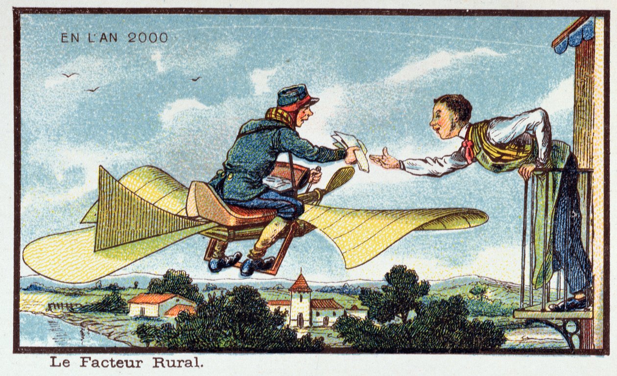 Landpostbuddet i år 2000, ca. 1913 af French School