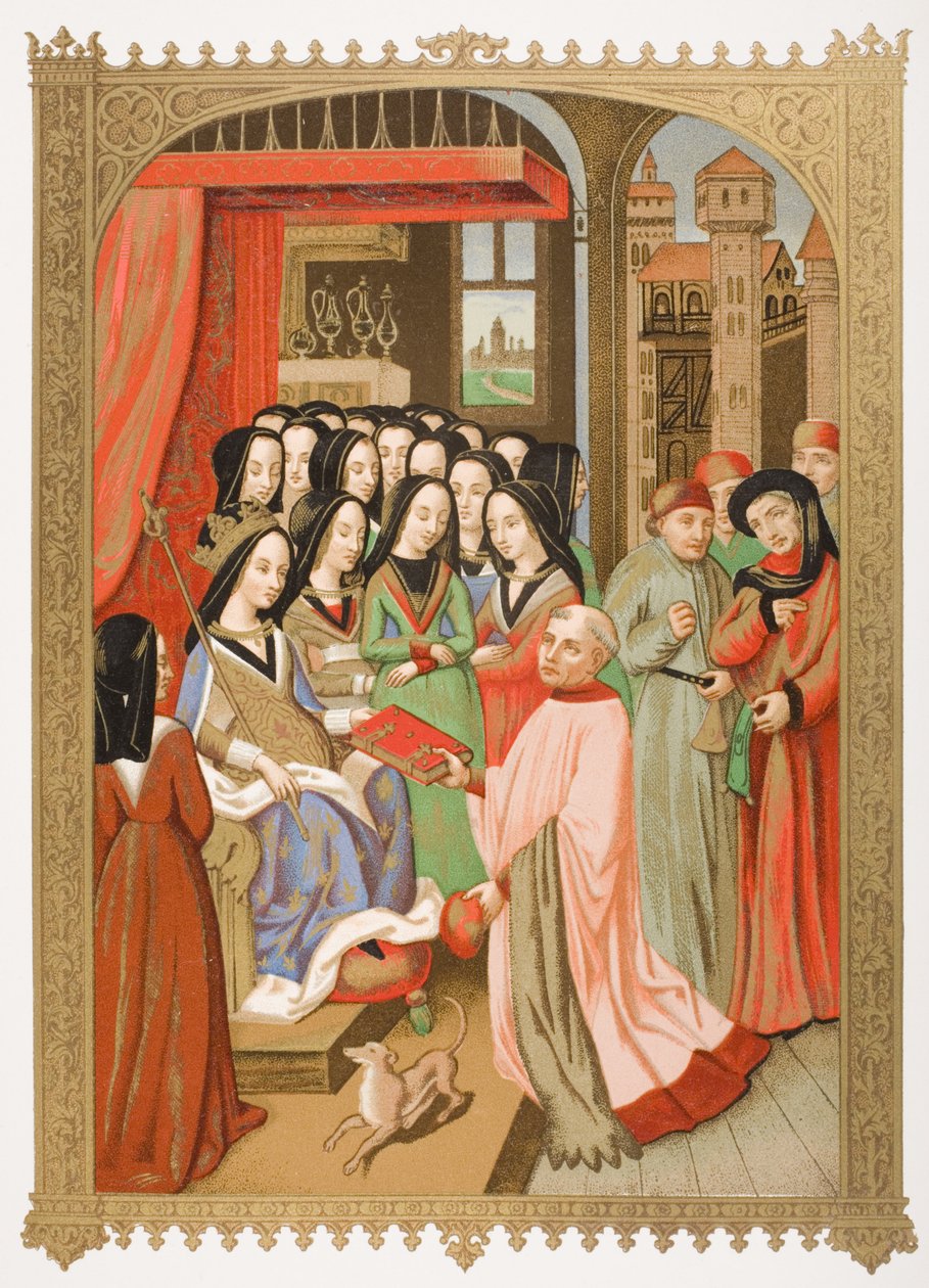 The Court of Mary of Anjou (1404-63) faksimile af en miniature fra 