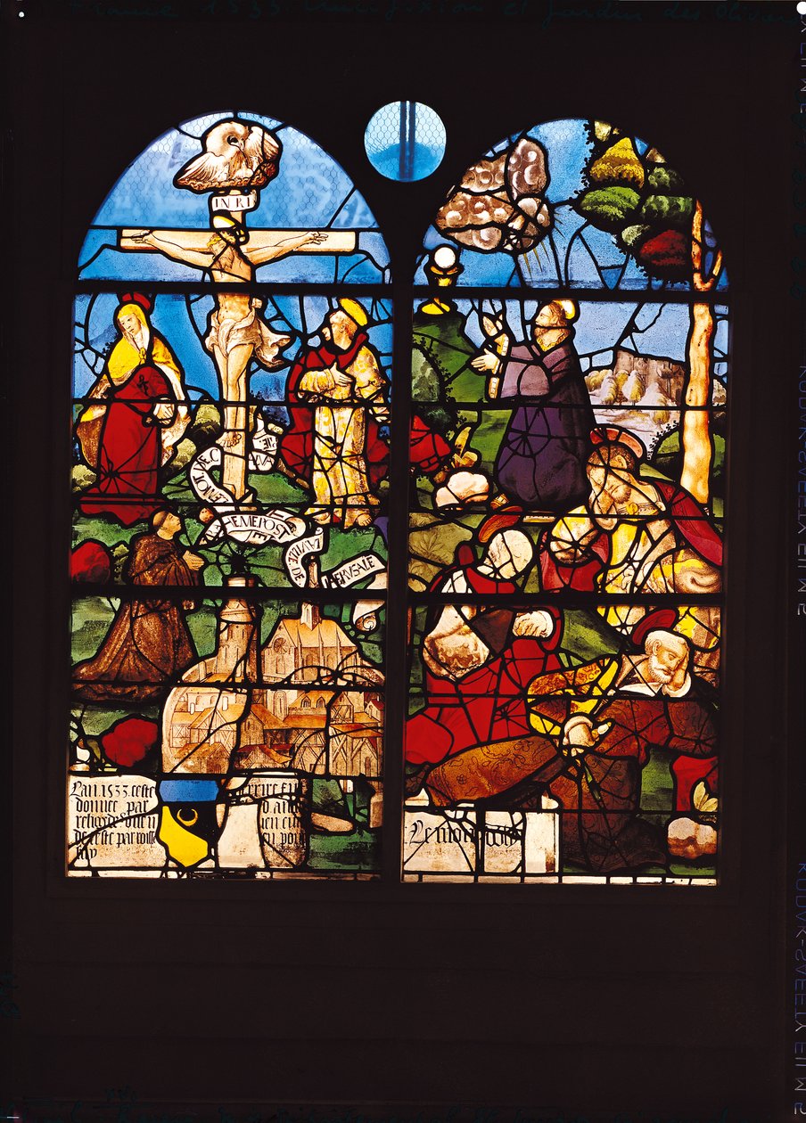 Korsfæstelsen og Oliebjerget, 1533 af French School