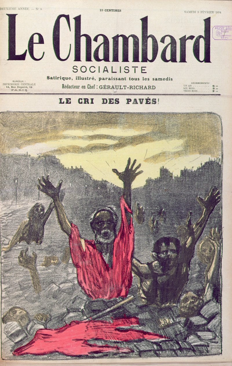 The Cry of the Poor, forside af magasinet Le Chambard Socialiste, 3. februar 1894 af French School