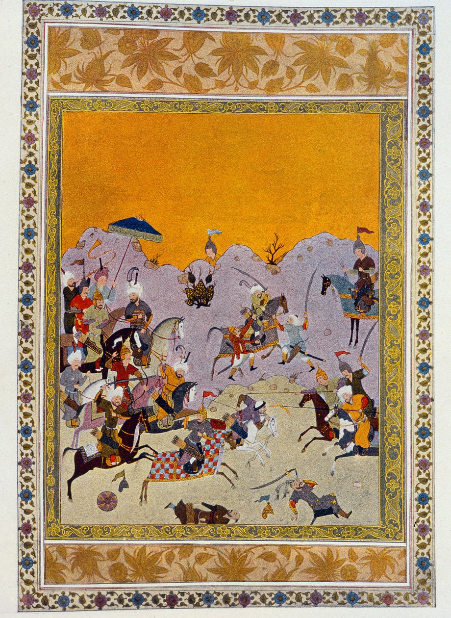Heltenes død, illustration til The Arabian Nights, 1895 (farvegravering) af French School