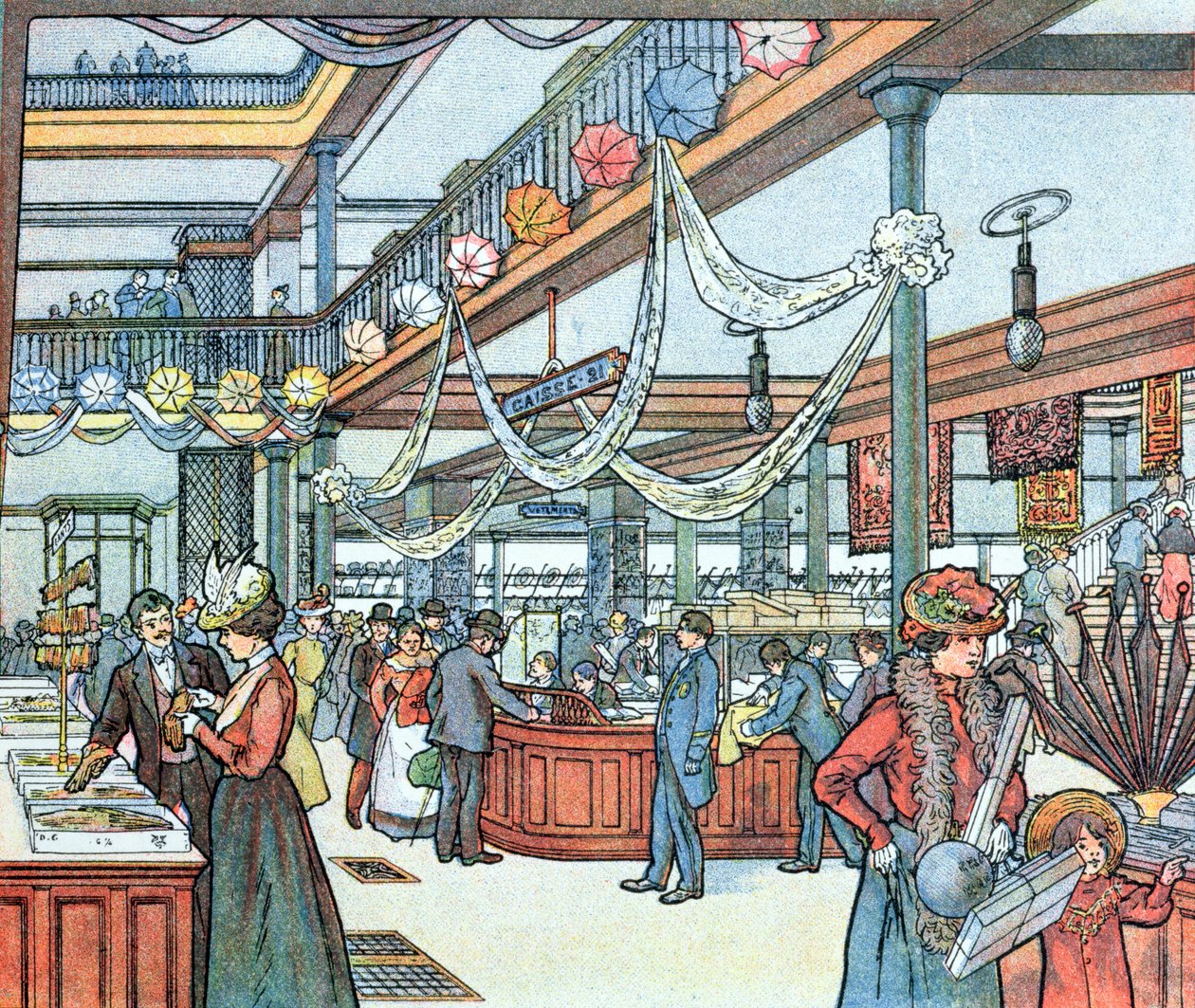Stormagasinet, illustration fra Cours Schweiter, ca. 1900 af French School
