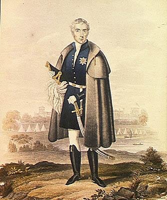 The Duke of Wellington (1769-1852) (farve litho) af French School