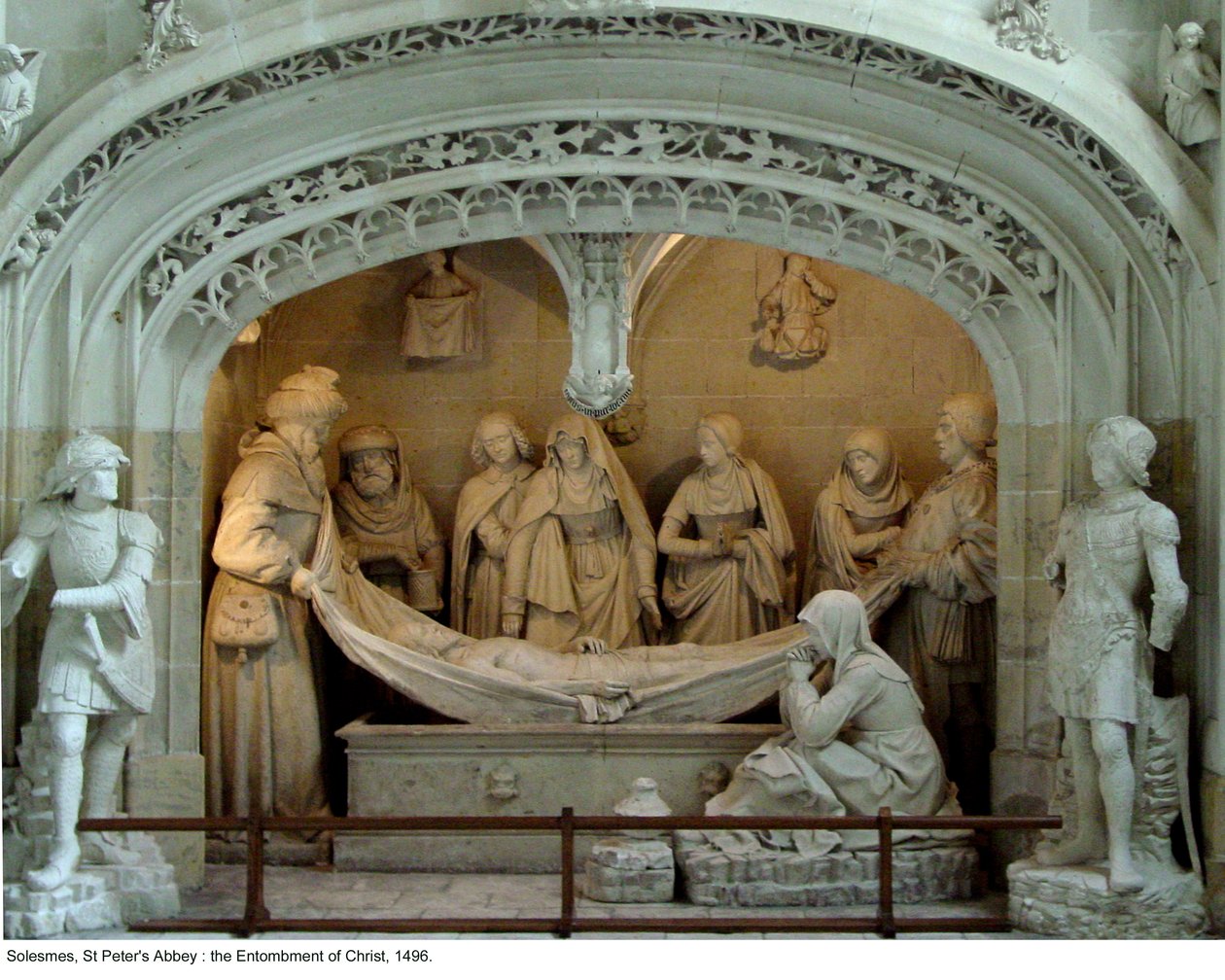 Kristi gravlæggelse i det sydlige tværskib, 1496 af French School
