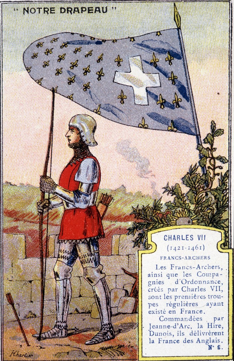 Flaget for francbueskytterne af Charles VII af French School