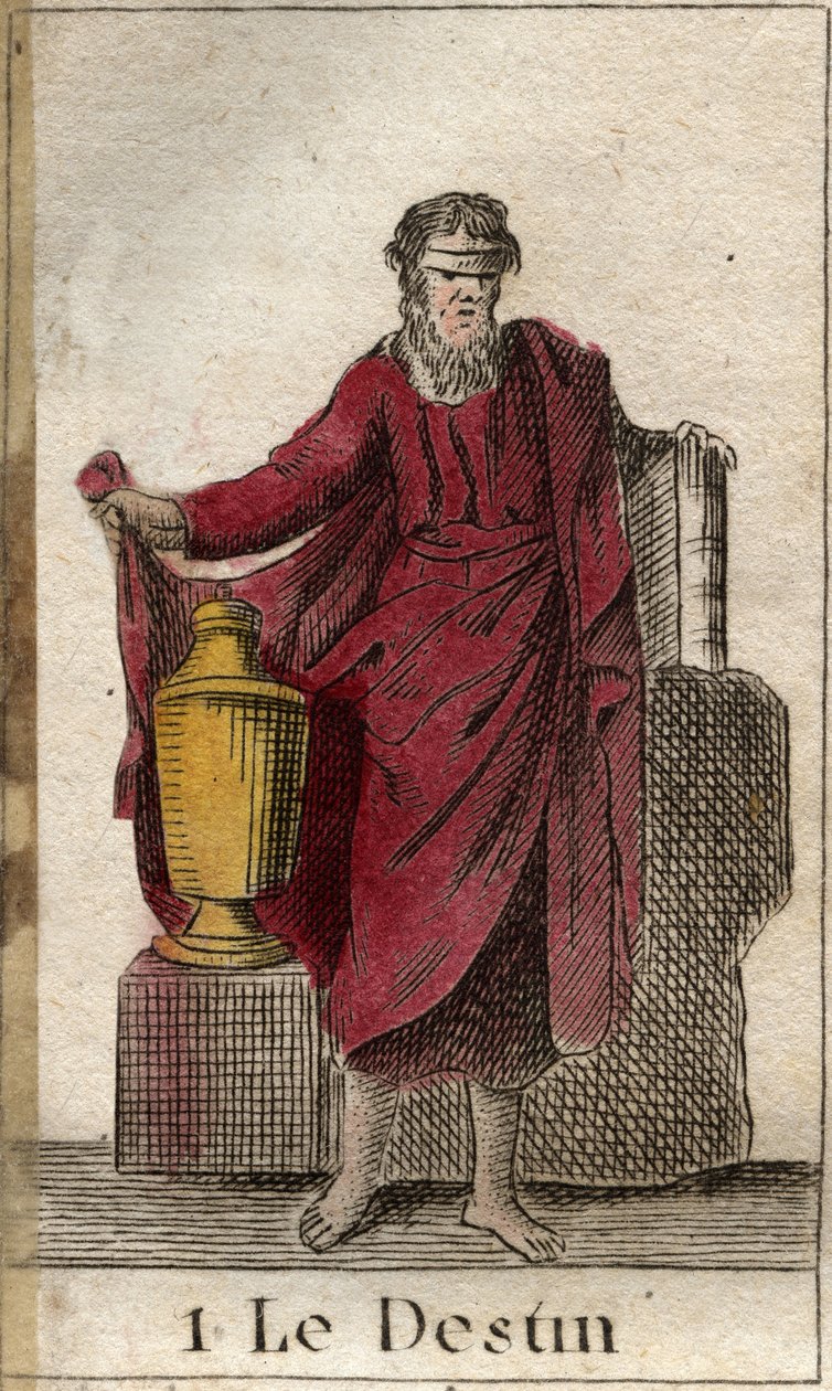 Formuen eller skæbnen, hersker over den menneskelige skæbne. Fra "Mythology of Youth" af Pierre Blanchard 1803. af French School