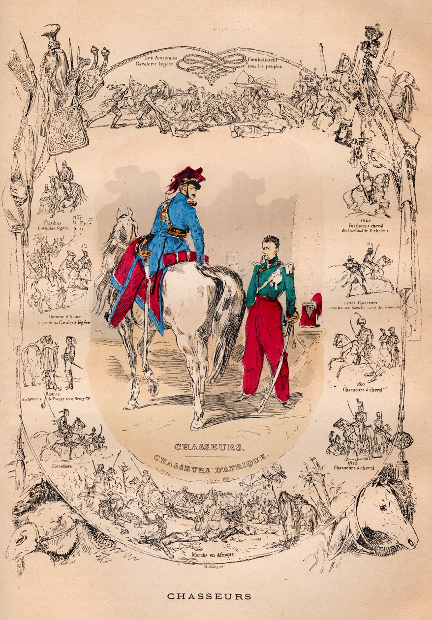 Den franske Armee under Louis Philippes regeringstid fra 1830 til 1848 - Chasseurs et chasseurs d