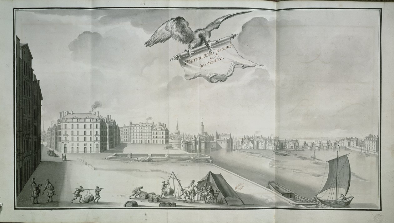 The Gabelle, Nantes, i 1723 af French School