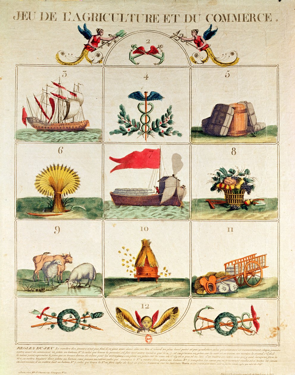 The Game of Agriculture and Commerce, slutningen af det 18. århundrede af French School