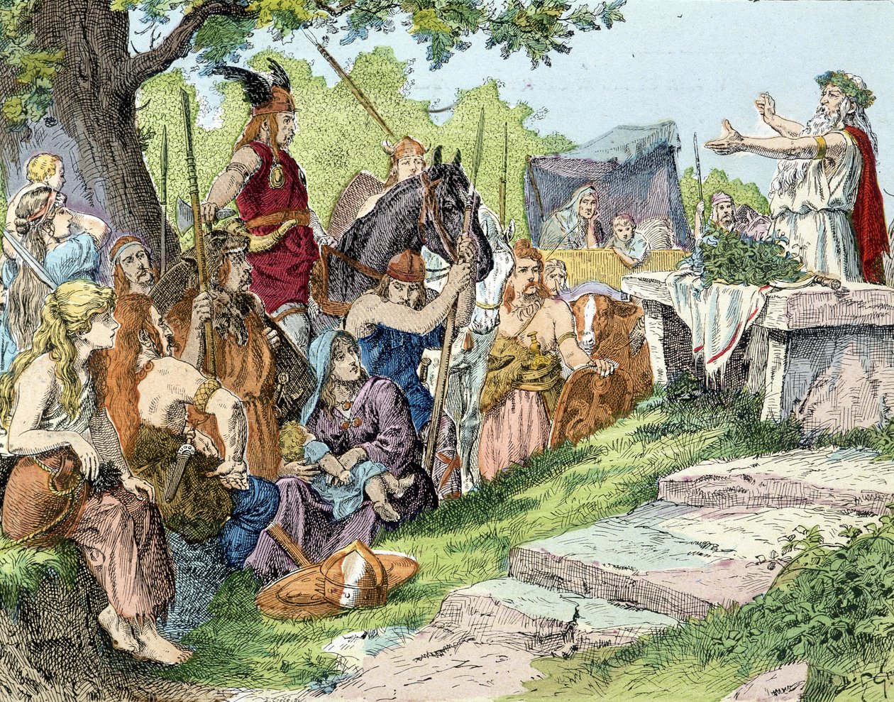 Gallerne før den romerske erobring. Anonym af French School