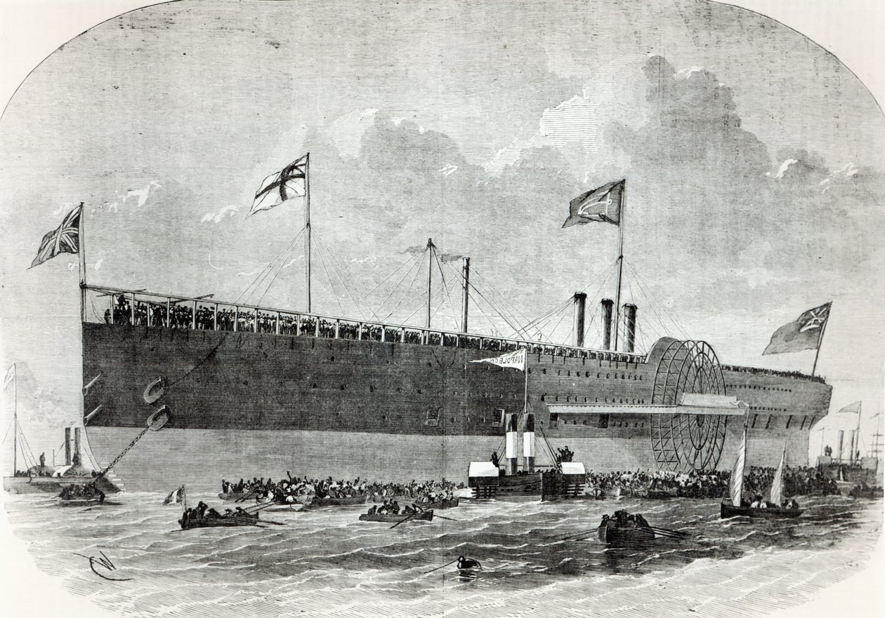The Great Eastern, illustration fra Le Nouvel Illustre, 1867 af French School