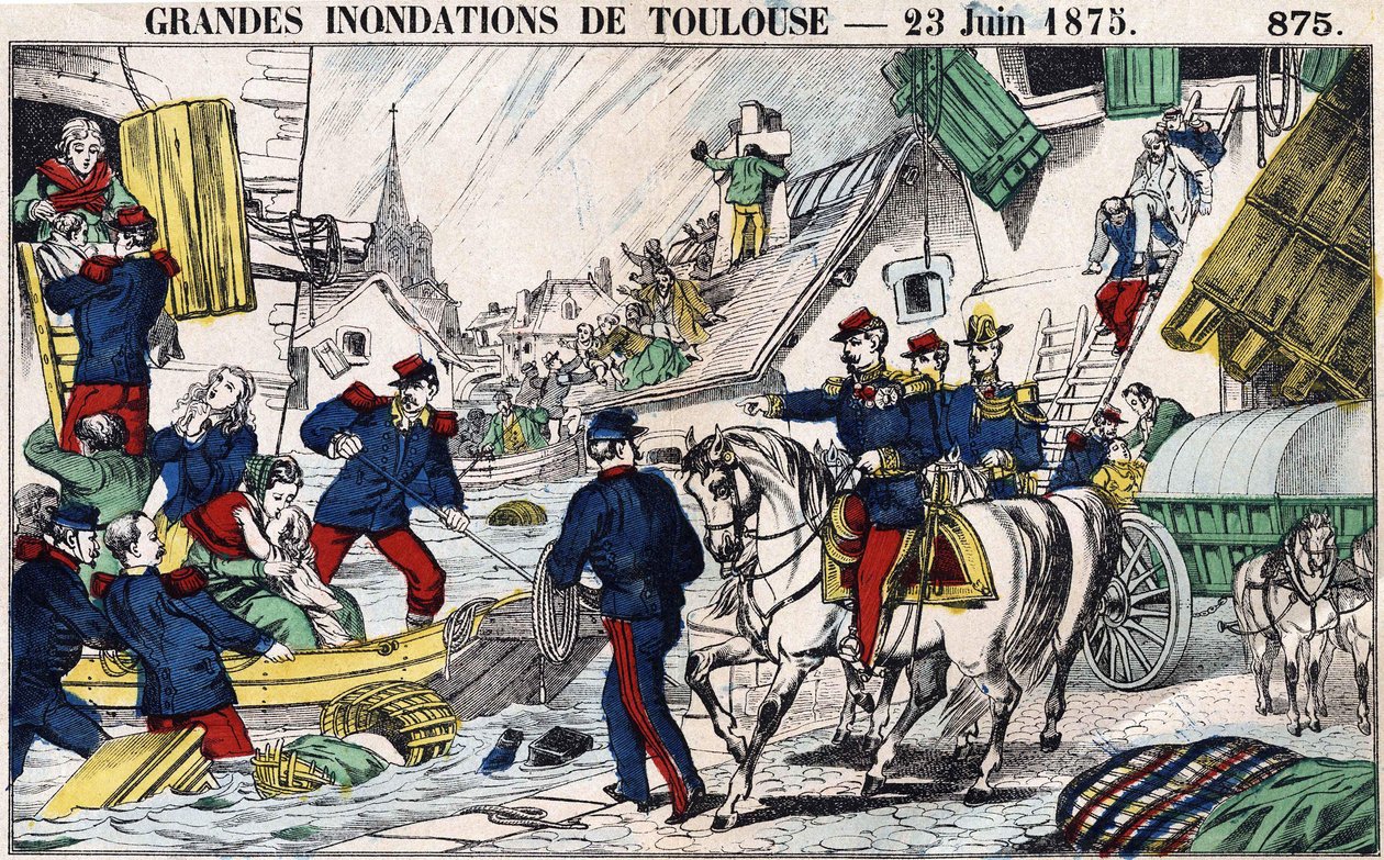 De store oversvømmelser i Toulouse den 23. juni af French School
