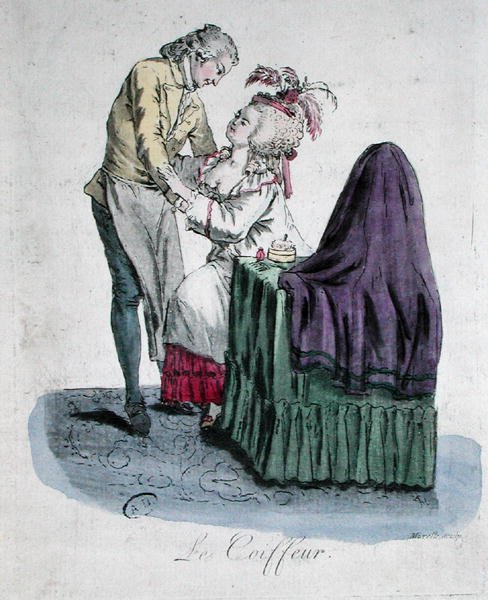 Frisøren og en modedame af French School