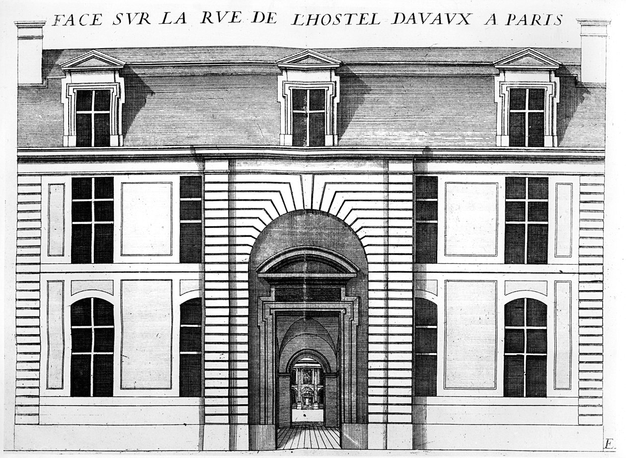 Hotel dAvaux, rue du Temple, Paris af French School