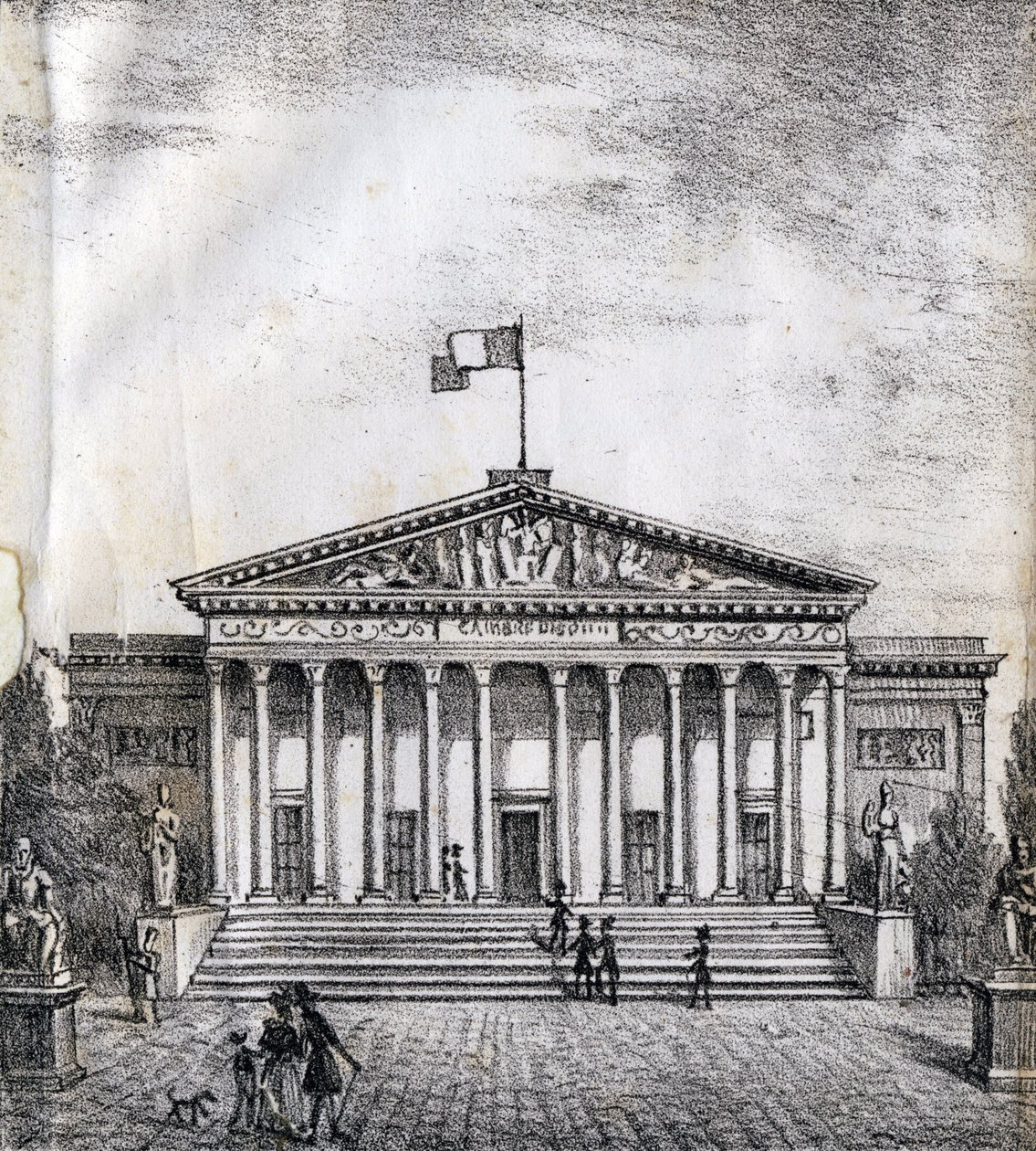 Deputerethuset - "Alphabet Picturesque des Monumens de Paris" ca. 1840 (gravering) af French School