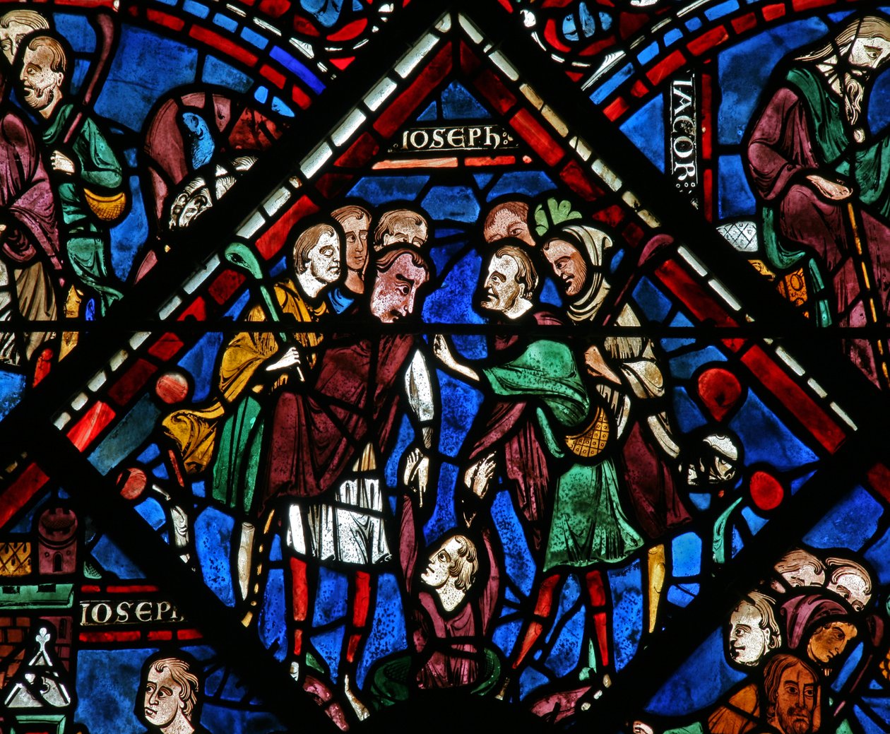 Joseph-vinduet: han bliver kastet i en brønd af sine brødre (w41) af French School