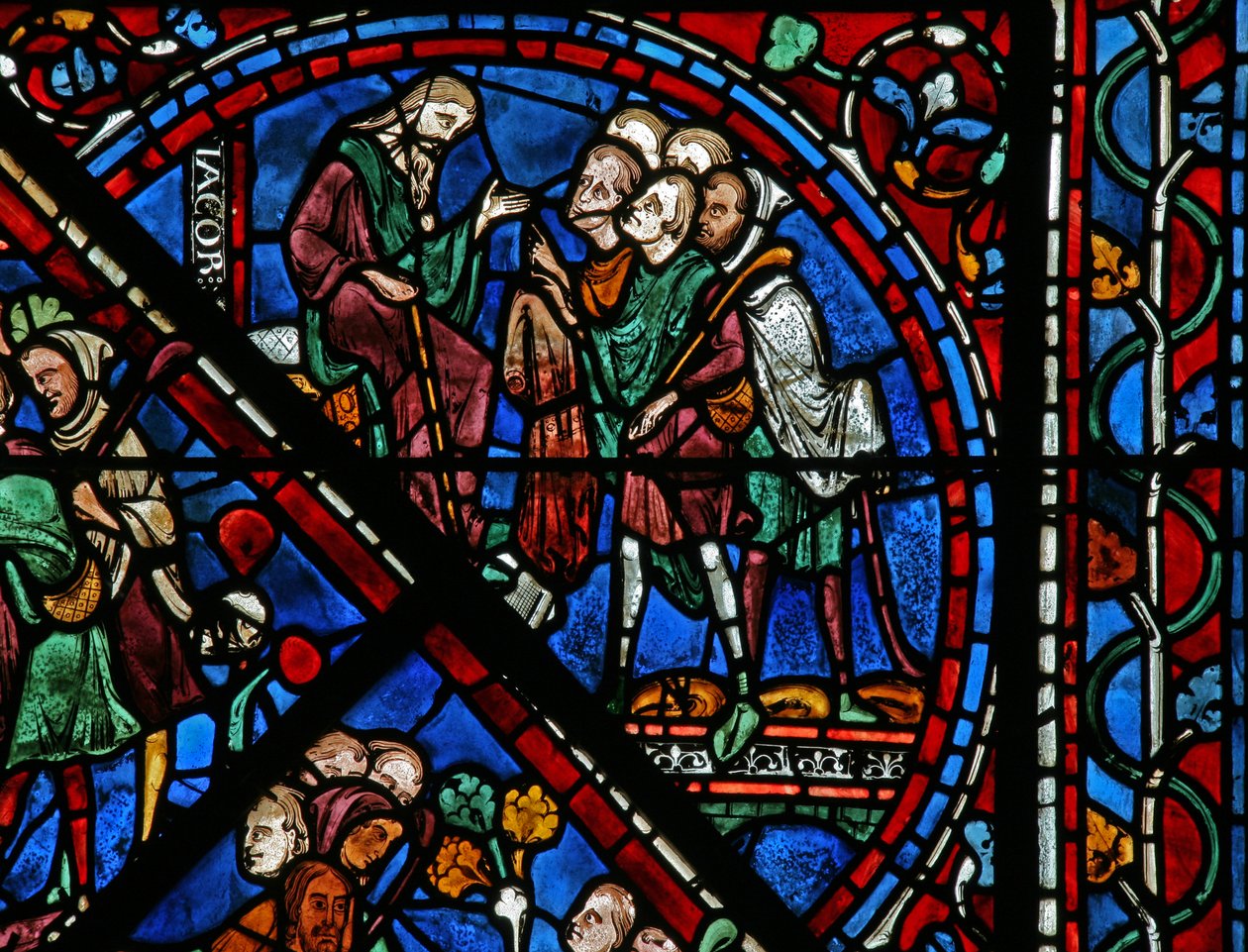 Joseph-vinduet: hans brødre forærer Jakob sin blodplettede frakke (w41) af French School