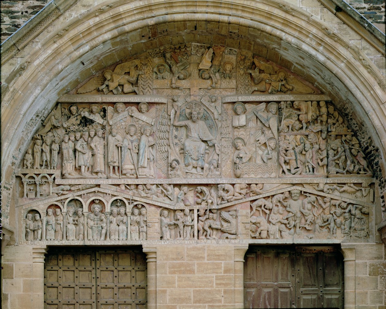 Den sidste dom, vestportal tympanum af French School