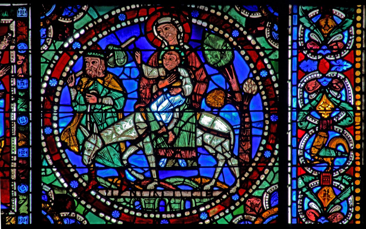 The Life of Christ window: Flight into Egypt - the return (w50) af French School