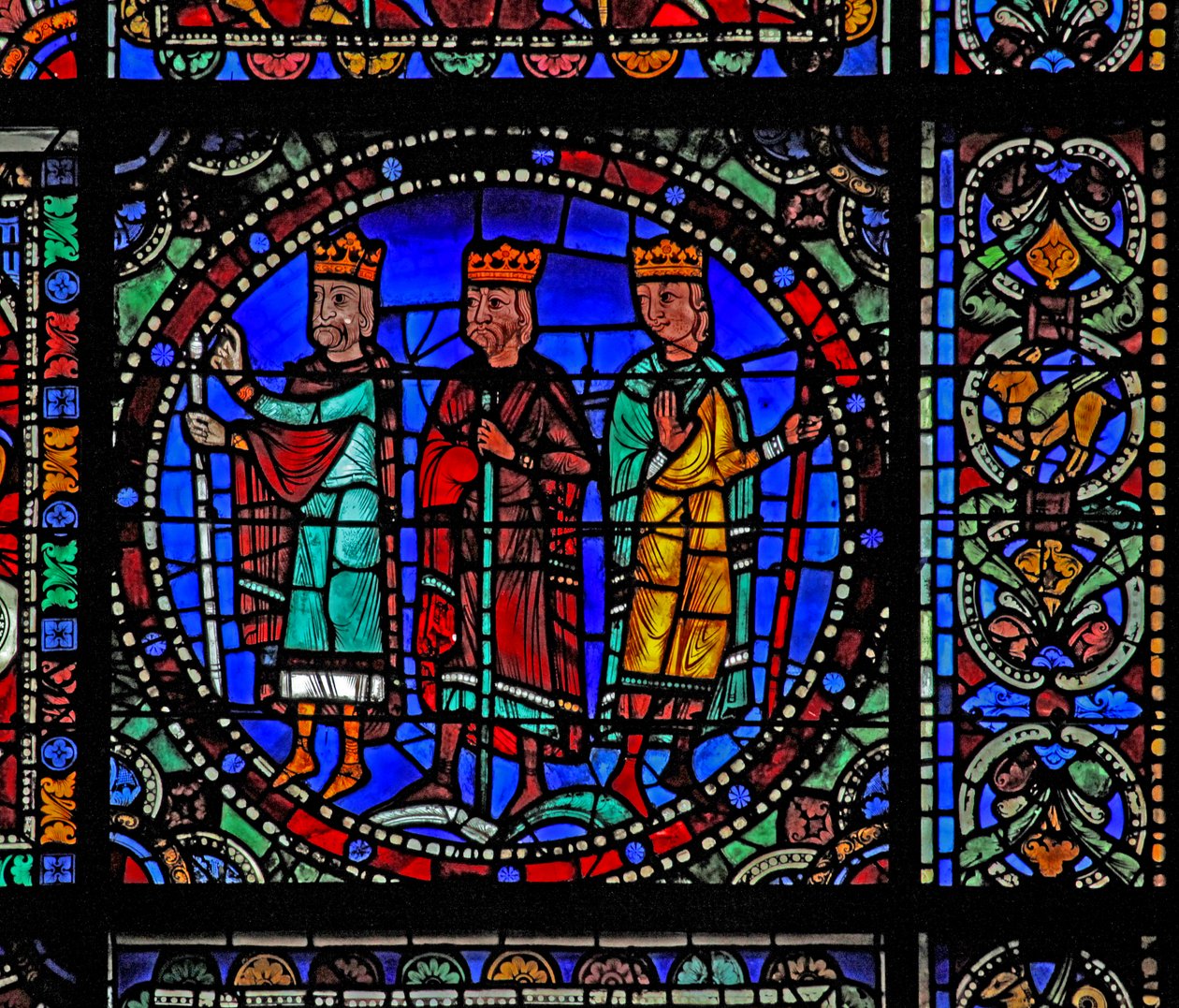 The Life of Christ window: Magi på rejse (w50) af French School
