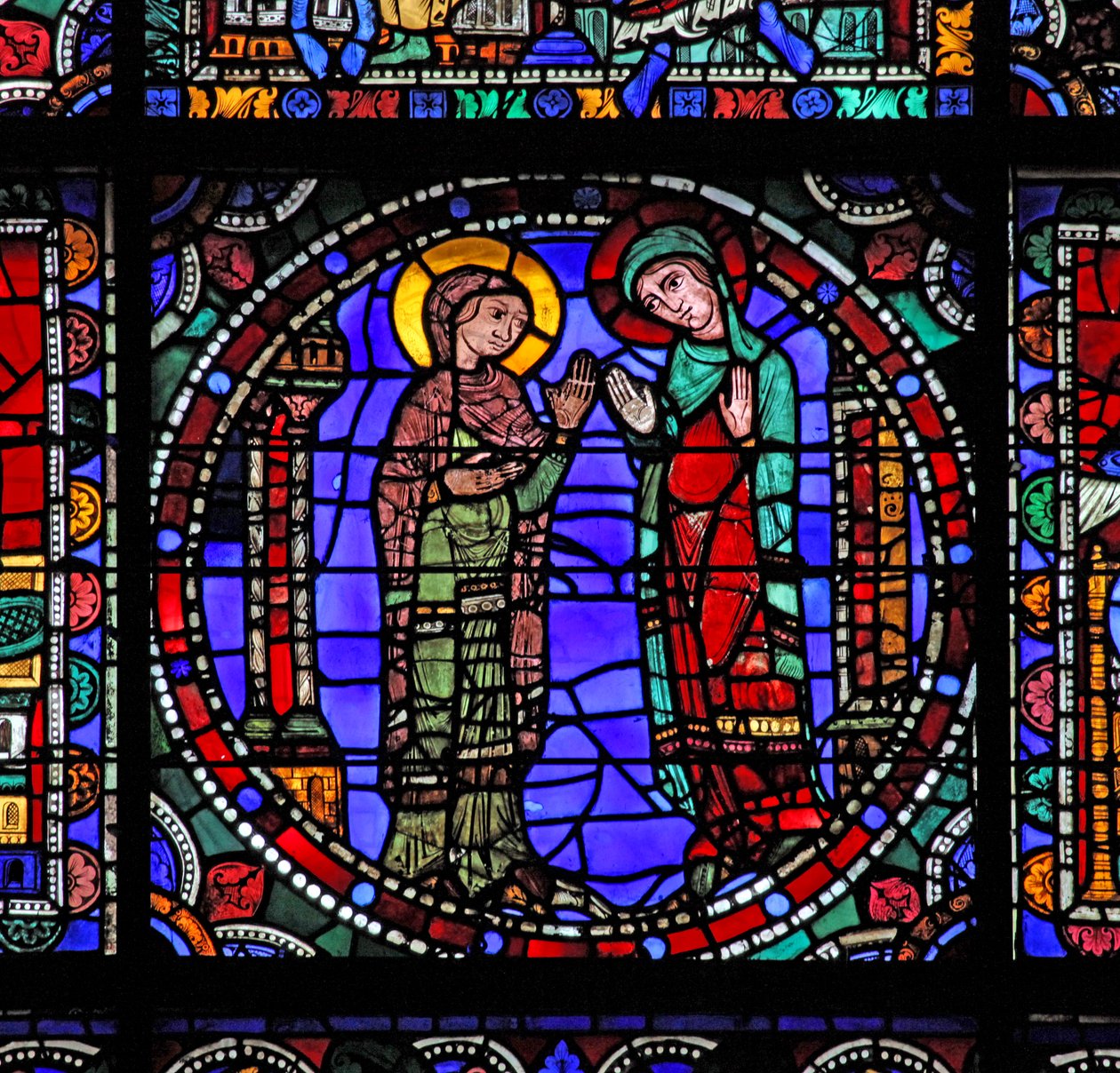 The Life of Christ window: The Virgin Mary - Visitation of (w50) af French School