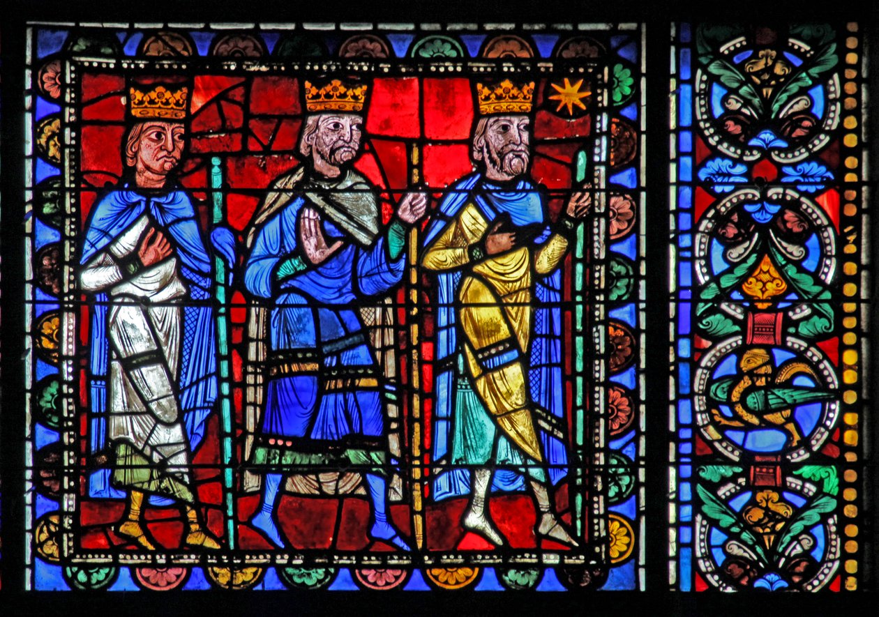 The Life of Christ-vinduet: Magi afgår (w50) af French School