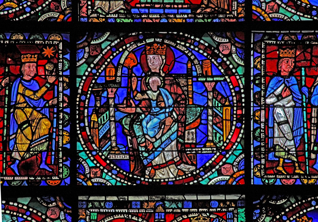 The Life of Christ window: the Virgin & Child (w50) af French School