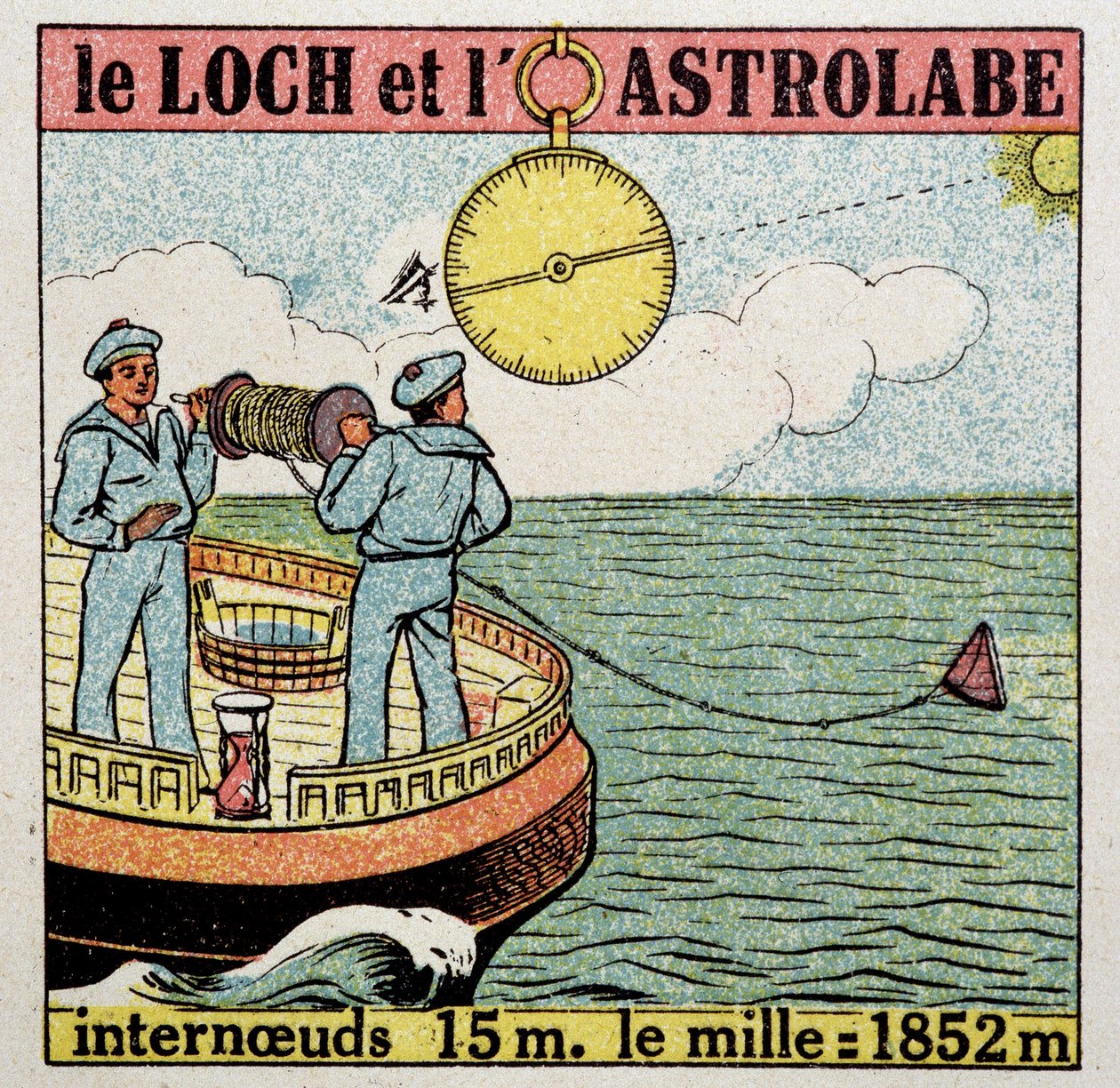 Loch og astrolabiet, navigationsinstrumenter. af French School