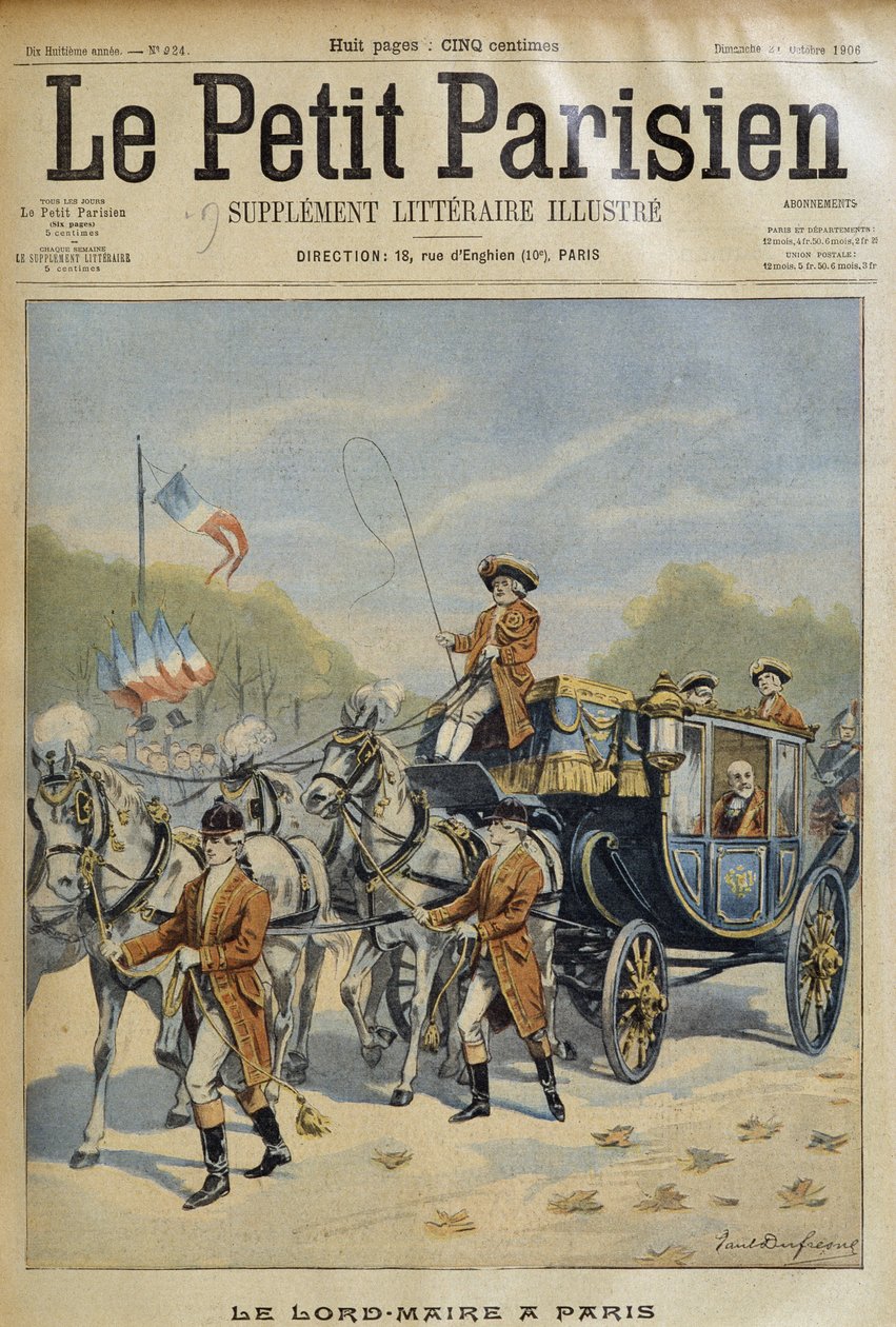 Overborgmesteren i Paris - i "" Le Peute Parisien"" fra 21/10/1906 af French School