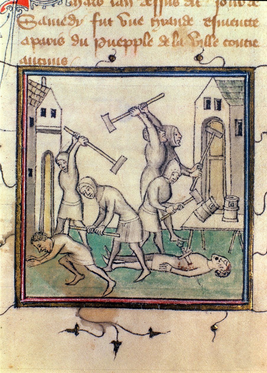Mallotinerne under oprøret i 1382, det 14.-15. århundrede af French School
