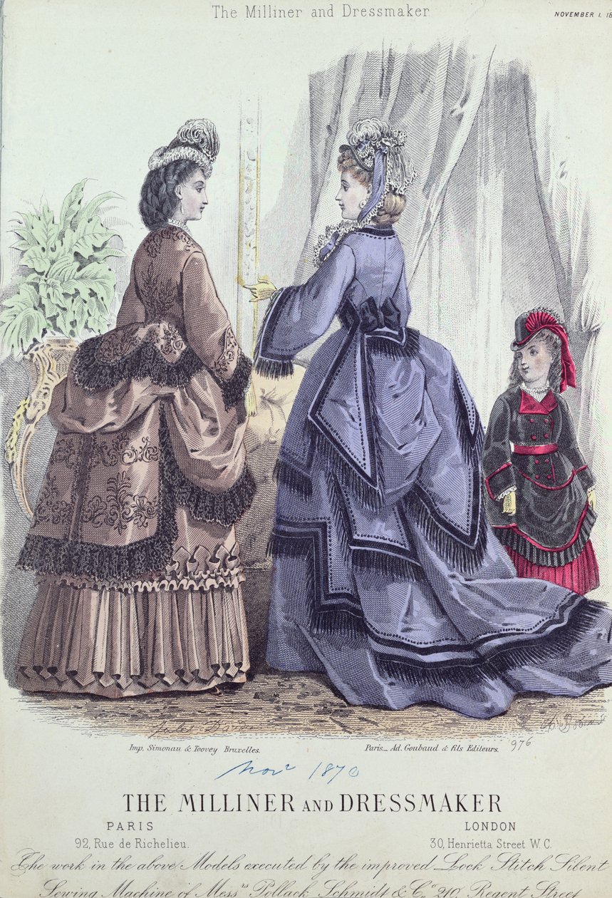 The Milliner and Dressmaker, 1888 af French School