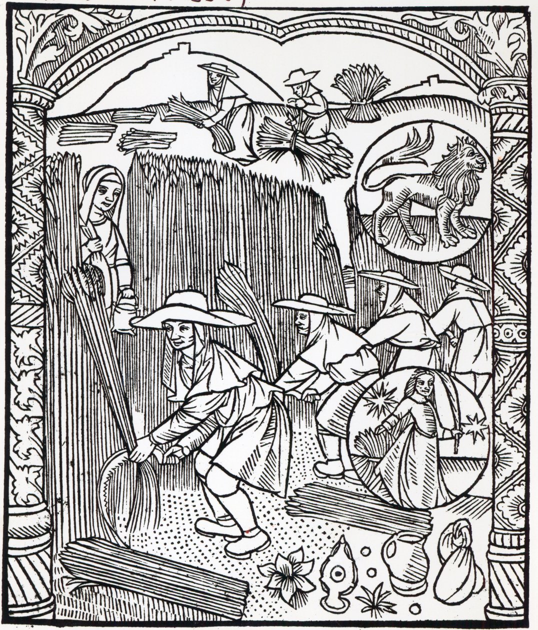 August måned, fra en hyrdekalender, 1496 af French School