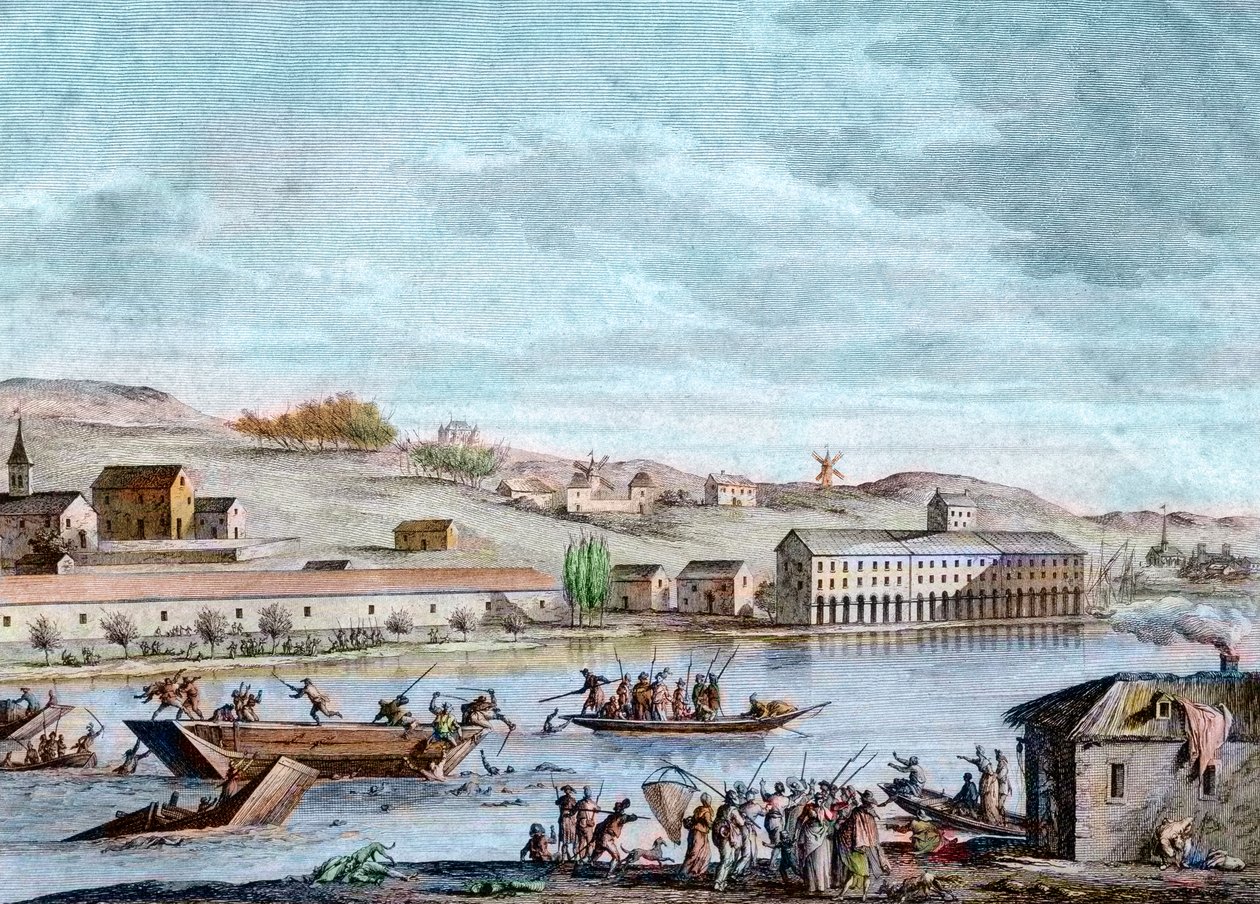 Nantes-drukningen, Reign of Terror, 1793 af French School