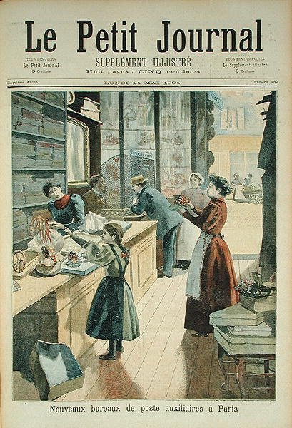The New Auxiliary Post Office i Paris, fra Le Petit Journal, 18. maj 1894 af French School