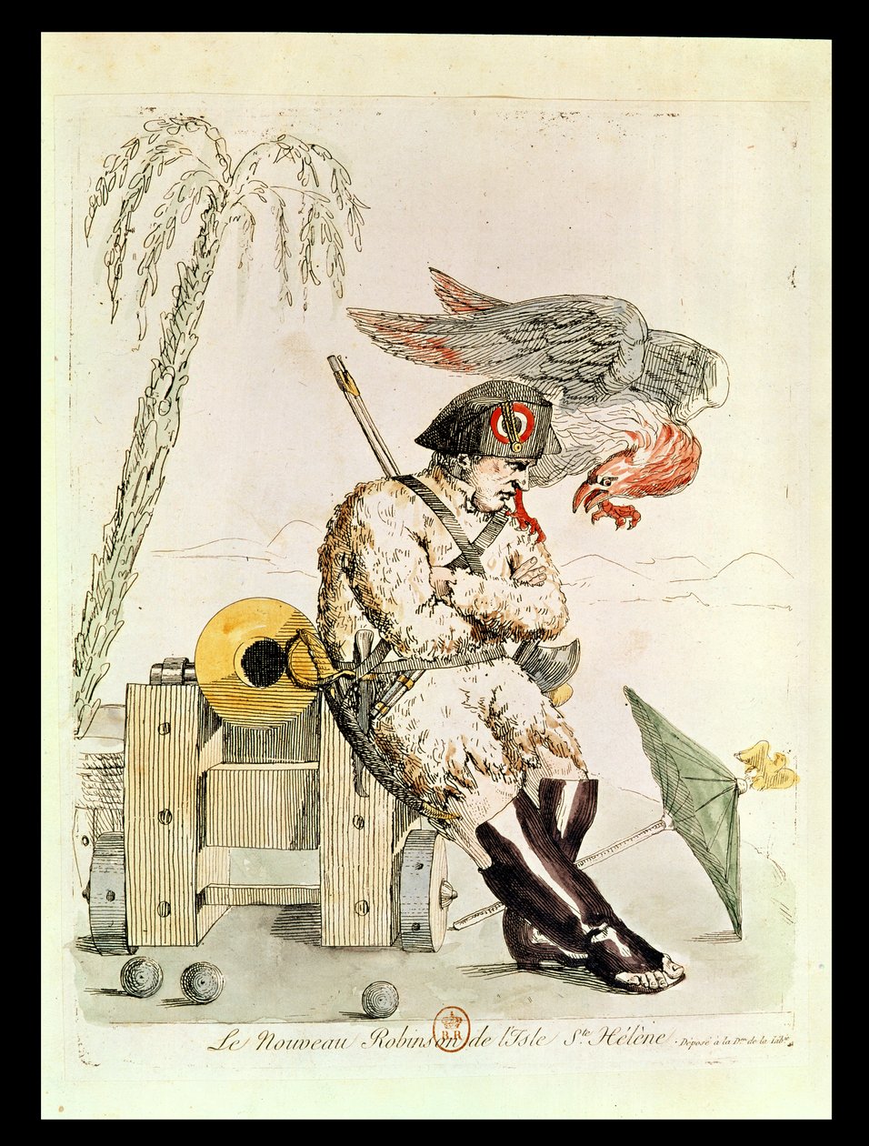 The New Robinson of St. Helena, 1815 af French School